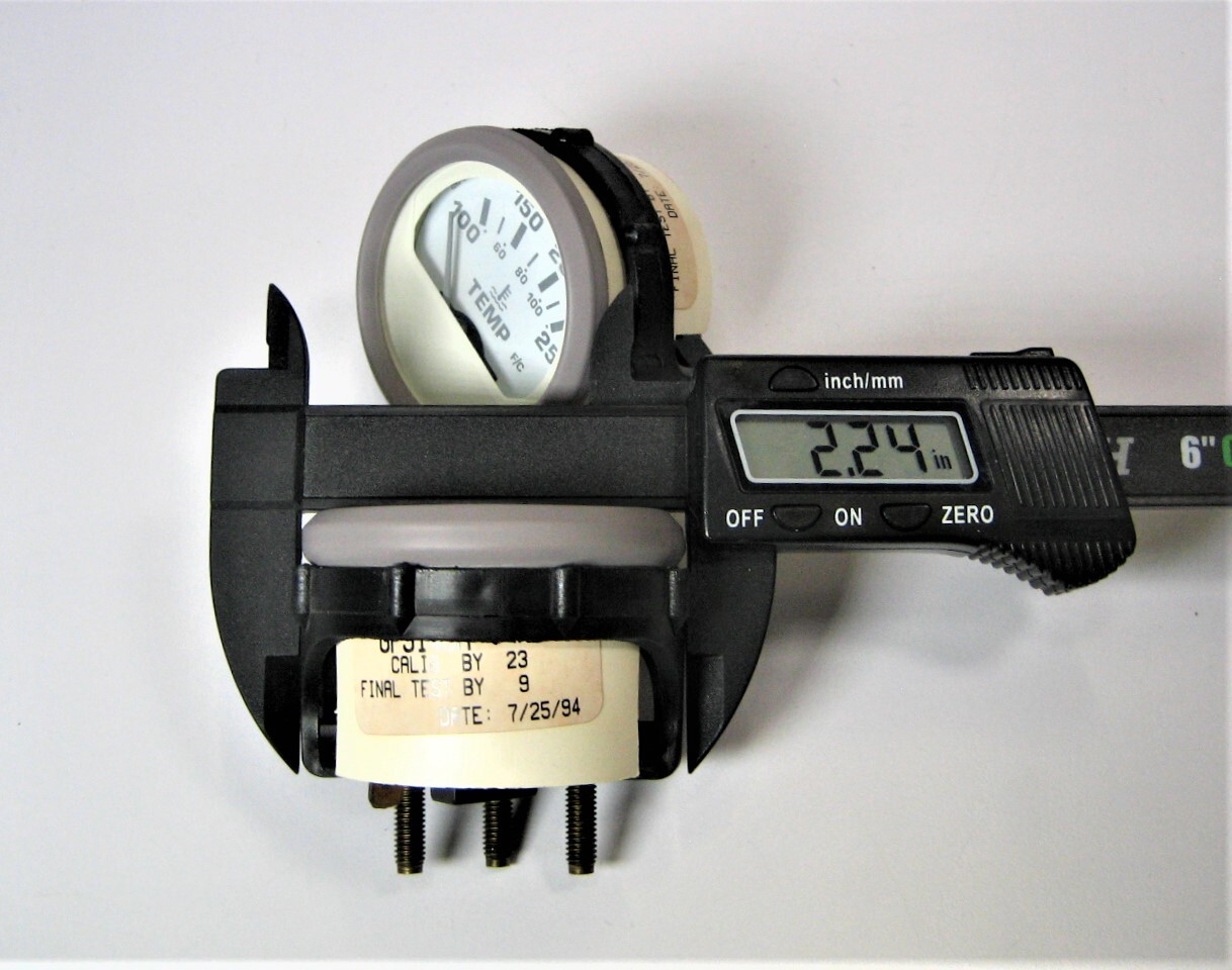 Faria GP9148A *QTY 2* NEW 2" White 100-250°F Temperature Gauge + Bracket & Bulb