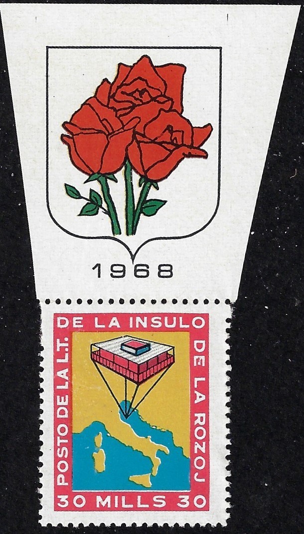 1968 Rose Island 30 Mills Value Coat of Arms Certified Unified Catalog