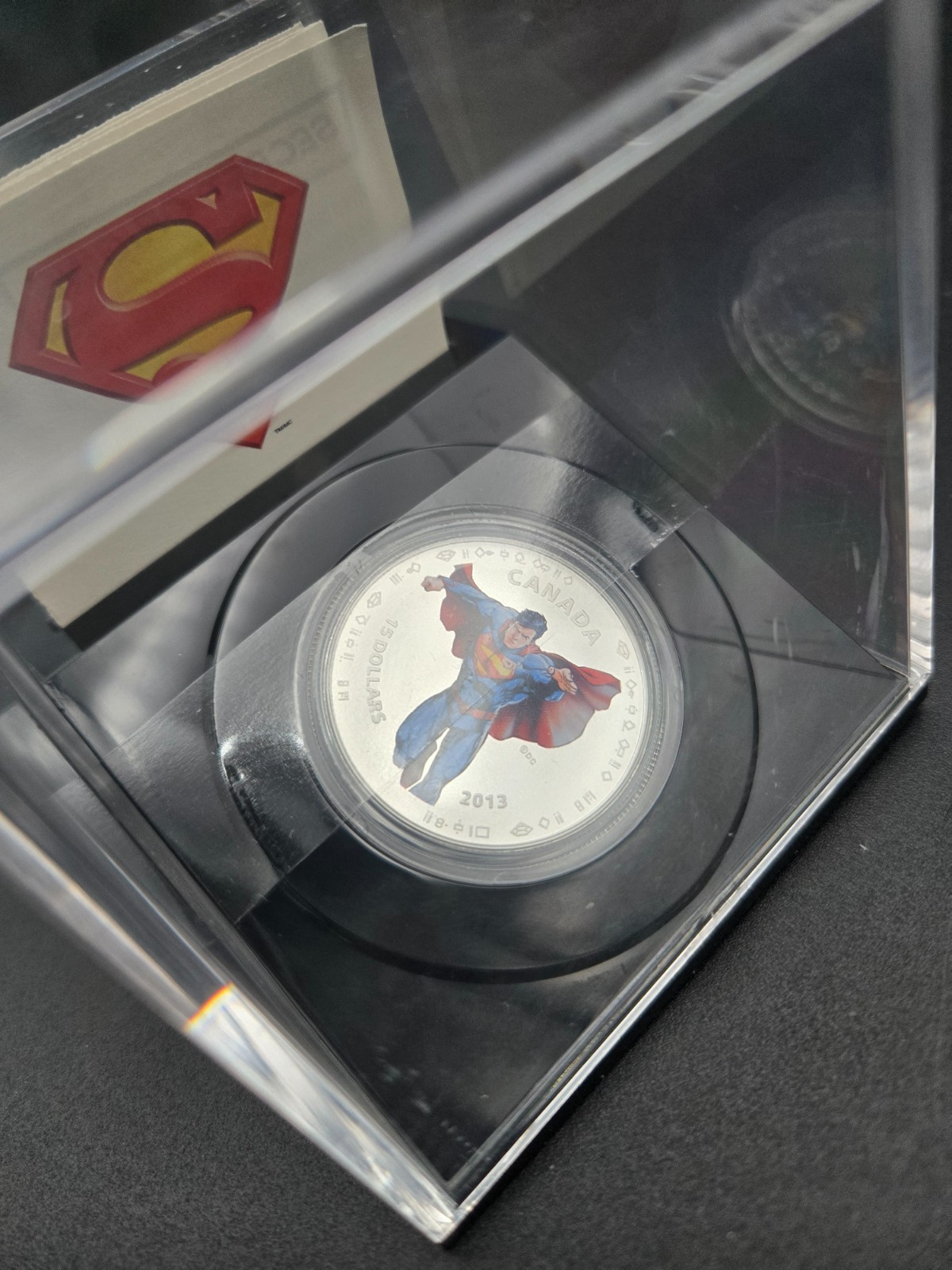 2013 Canada $15 1/2oz Fine Silver Coin Modern Day Superman 75th Anniv RARE