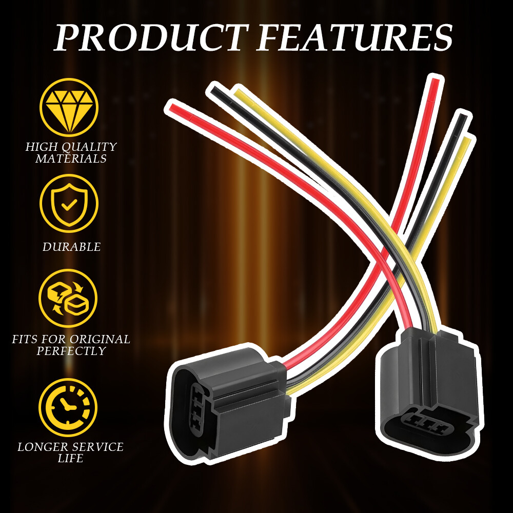 9008 H13 Headlight Bulb Harness Socket Connector Plug Wire Pigtail Female