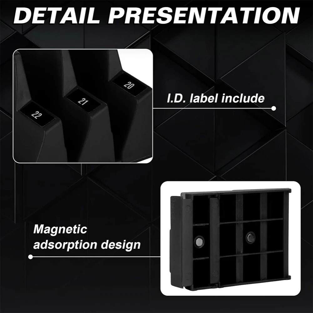 Magnetic Modular Wrench Organizer Compact Tool Storage Slots hold Tools 46PC