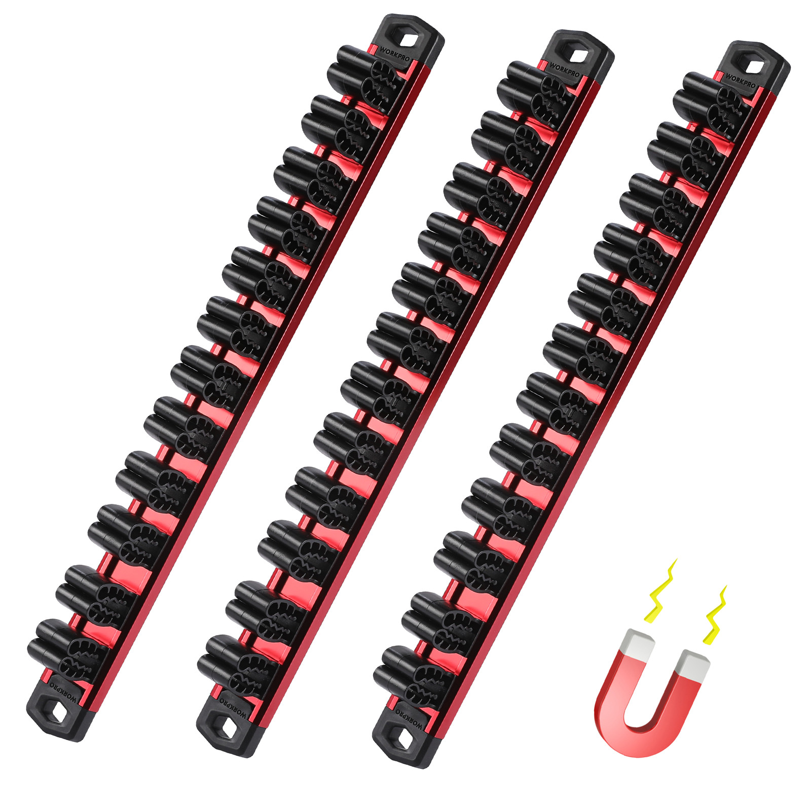 WORKPRO Magnetic Screwdriver Organizer&Wrench Organizer (Tools not Included) NEW