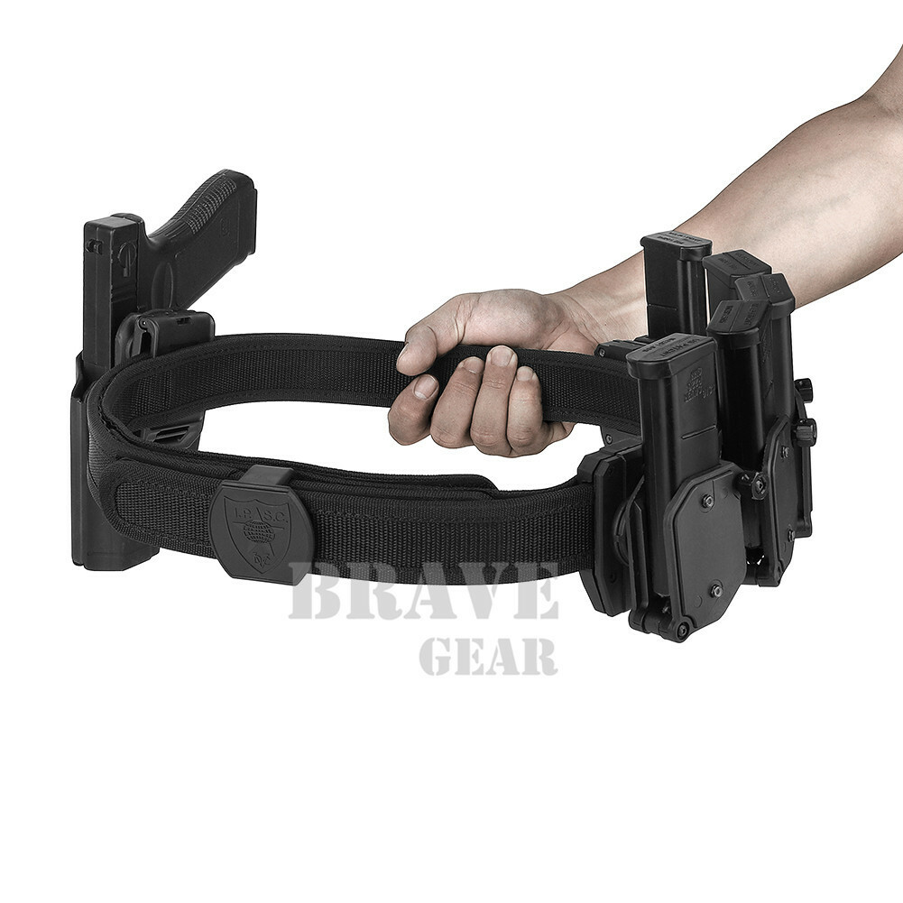 IPSC USPSA IDPA 3-Gun Competition Rig with Belt + Holster + 4PC Magazine Pouches