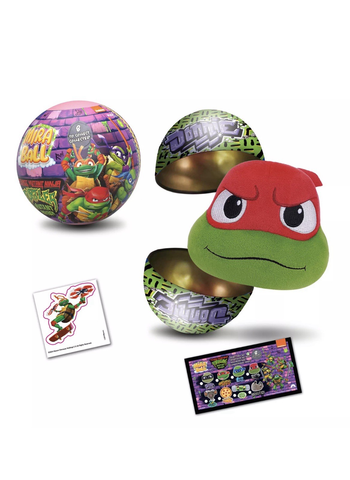 New Display Miraball Ninja Turtles Blind Box Toys Metal Ball Plush 28 Mira Ball