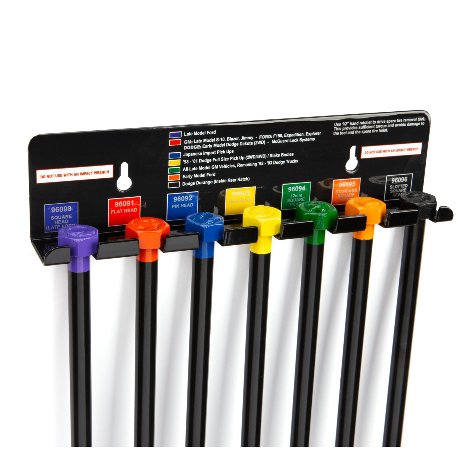 Steelman 7 Piece Spare Tire Hoist / Removal Tool Set Kit 96090A