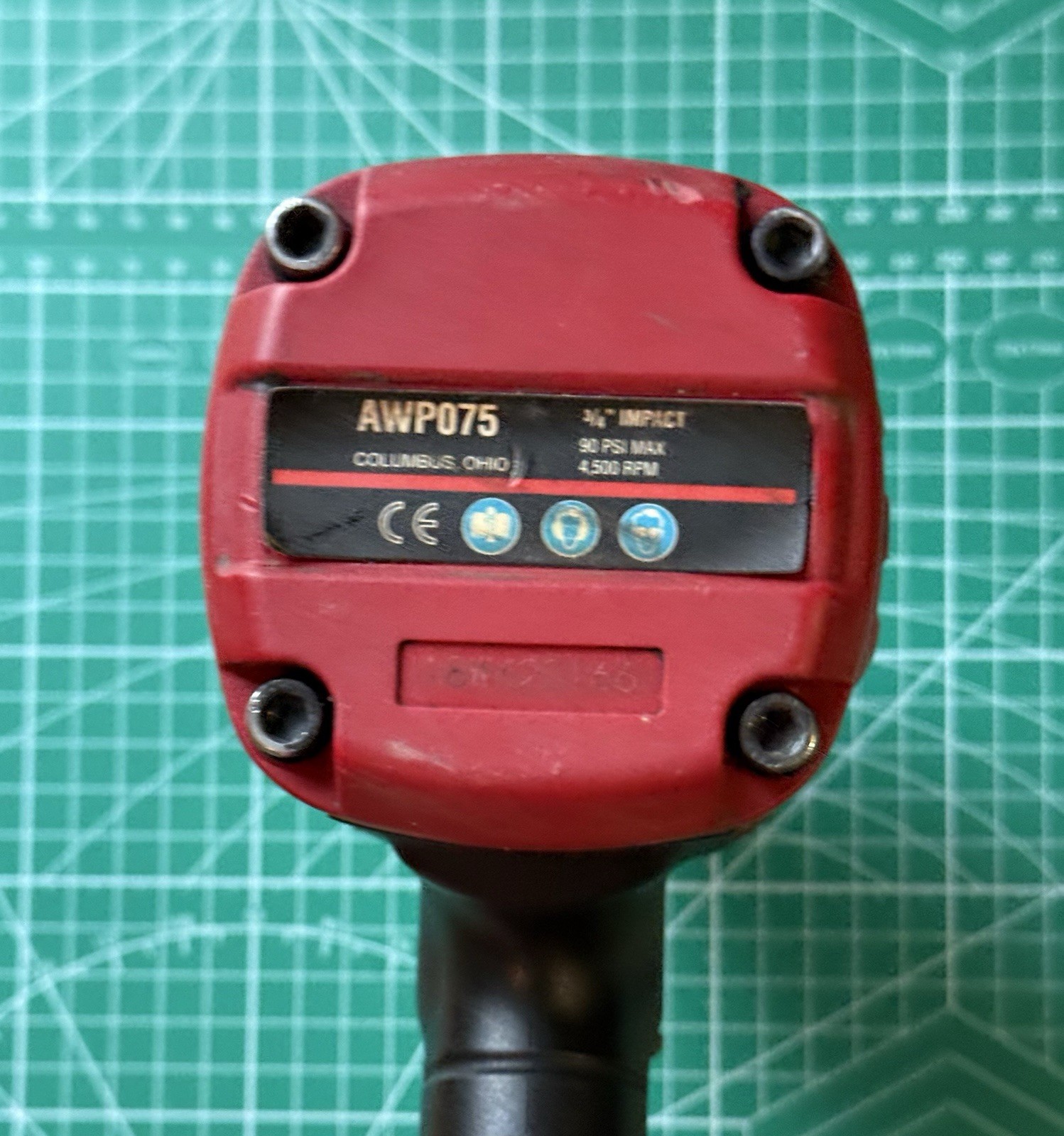 Mac Tools 3/4" Drive Air Impact Wrench AWP075 Titanium 90 PSI MAX-$879.00 Retail