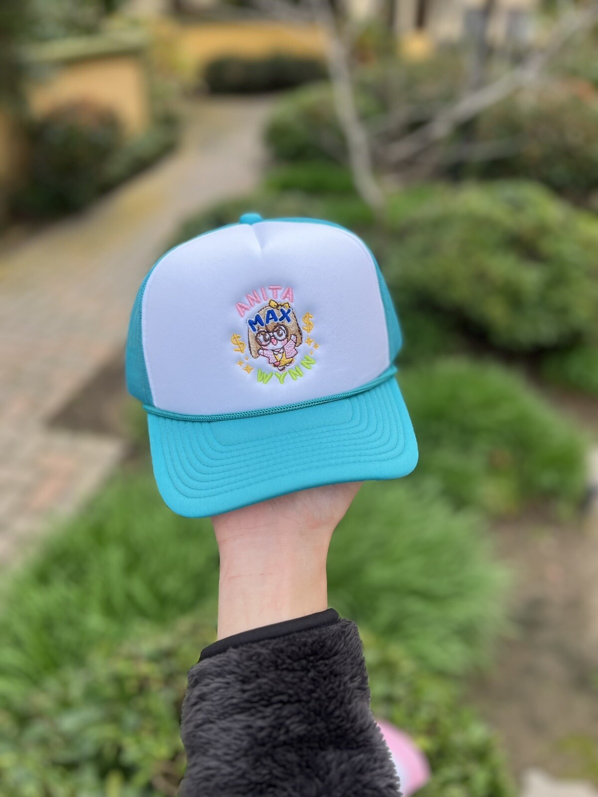 QUALITY EMBROIDERED - Anita Max Wynn Hat - Turquoise - Drake Collab