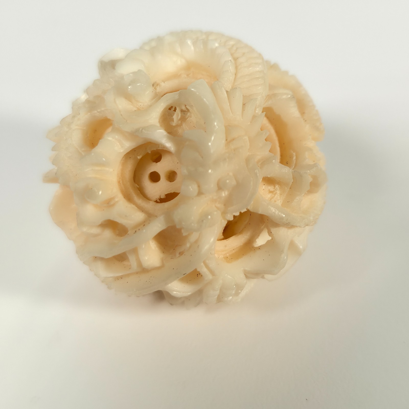 Small 1-1/4" Chinese Carved 3-Layer Dragon Ball