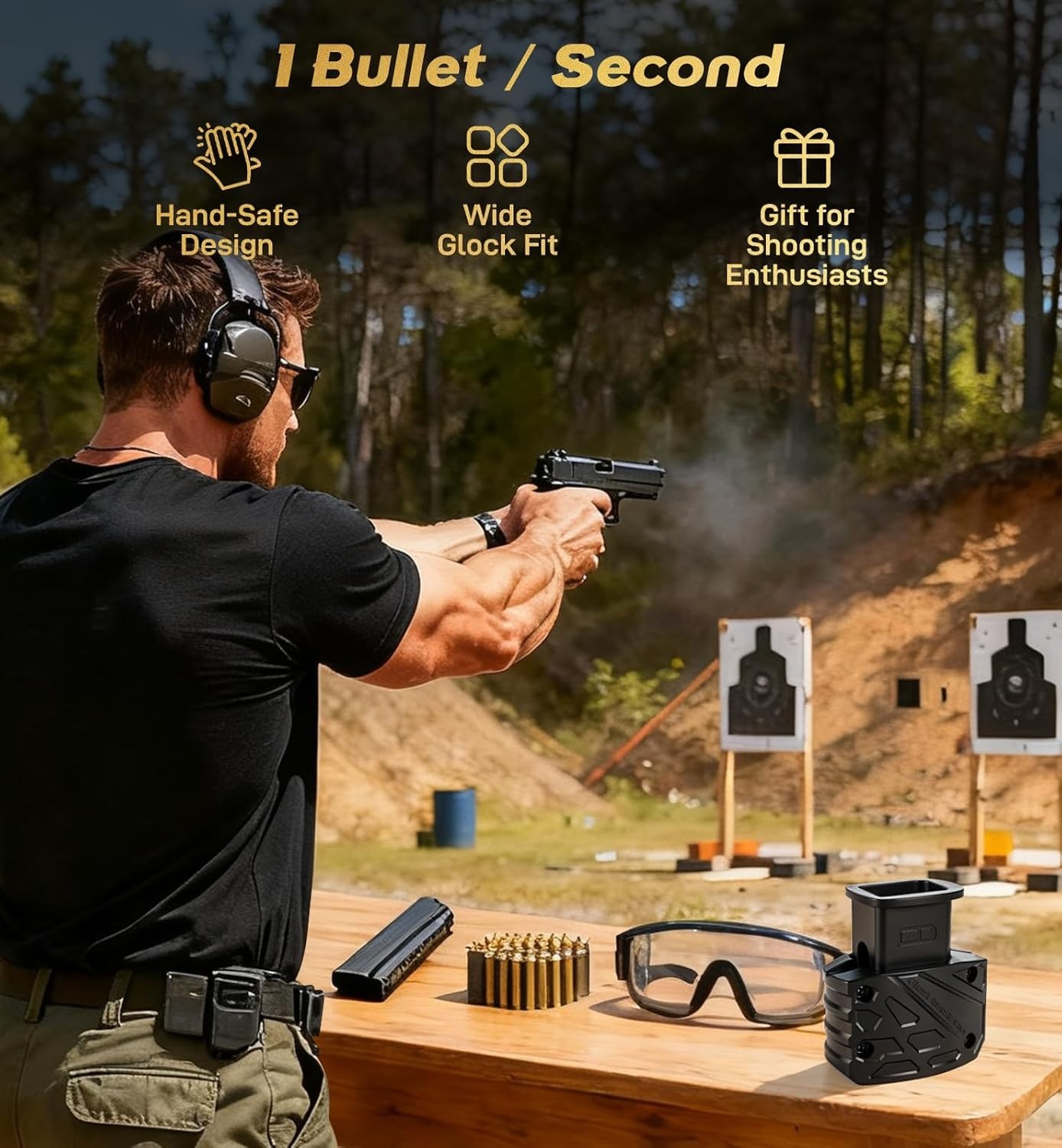 Magazine Speed Loader for Glock 9Mm/.40.Fits Glock 17,18,19,22,23,24,26,27,34,35