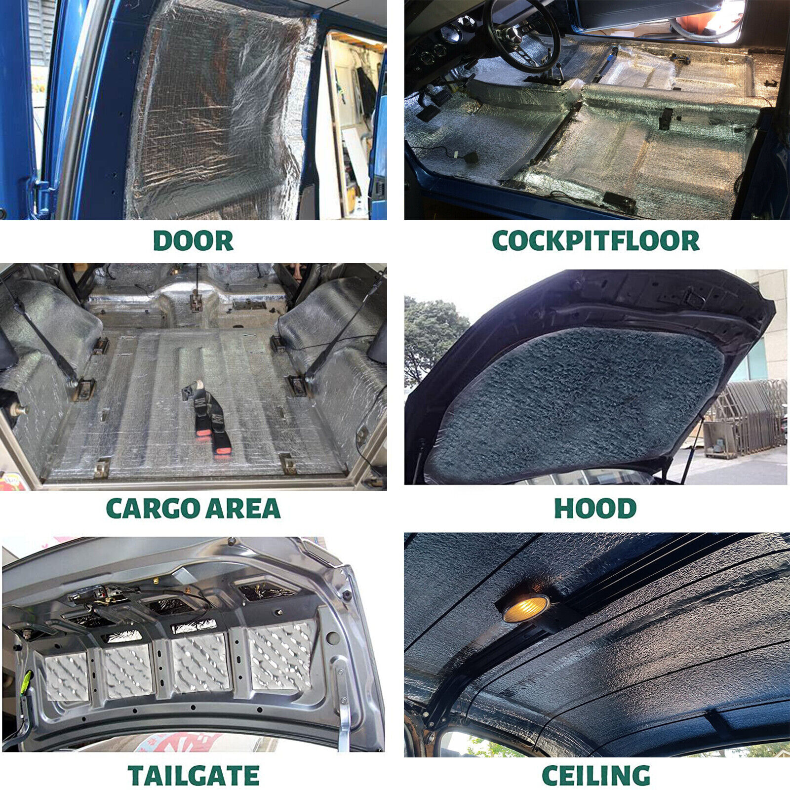 36sqft Sound Deadener Car Insulation Automotive Heat Shield Self-adhesive Mat