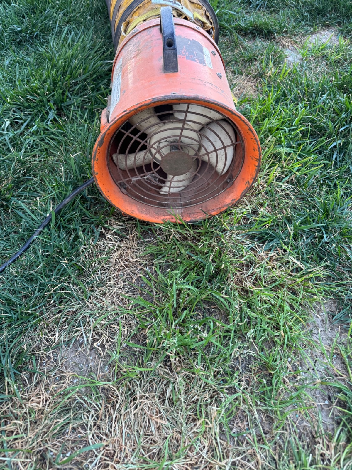 8" Confined Space Blower 110V Pupco 911 w/ 14ft Duct Hose & Metal Storage Can