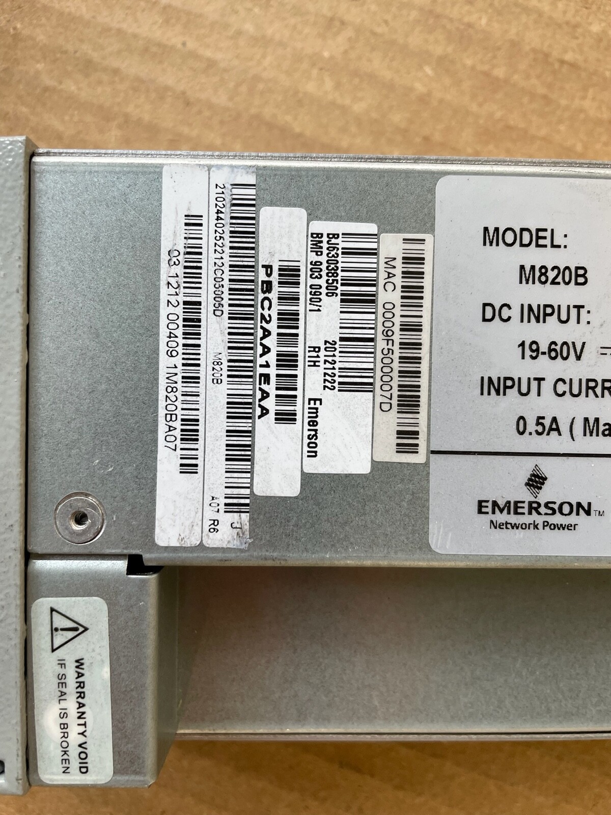 Emerson M820B, BMP 903 090/1 BMP903090/1 DC PSU Input 19-60V Input Current 0.5A