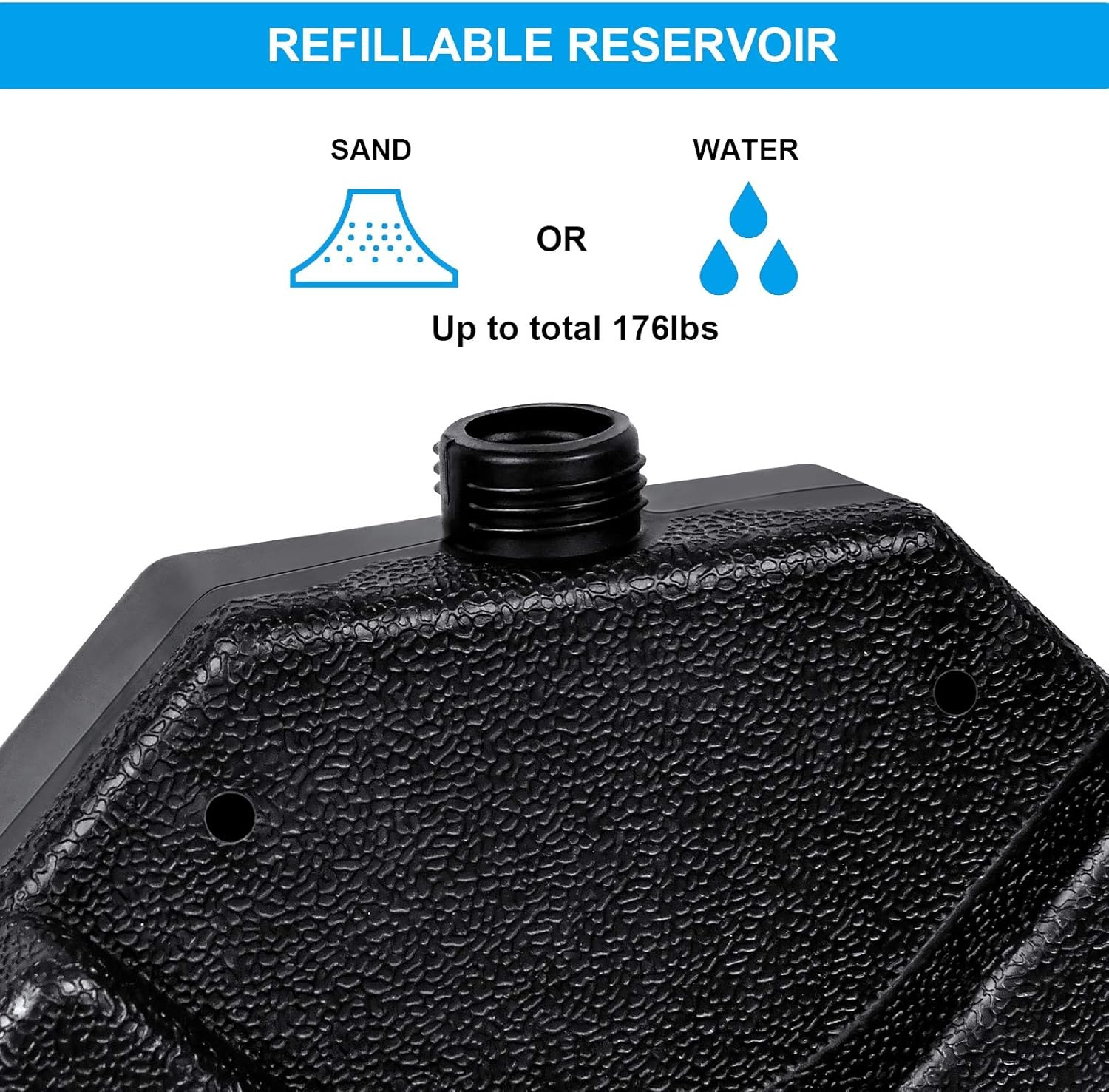 Patio Round/Square Umbrella Weighted Base Outdoor Heavy-Duty Table Market Stand