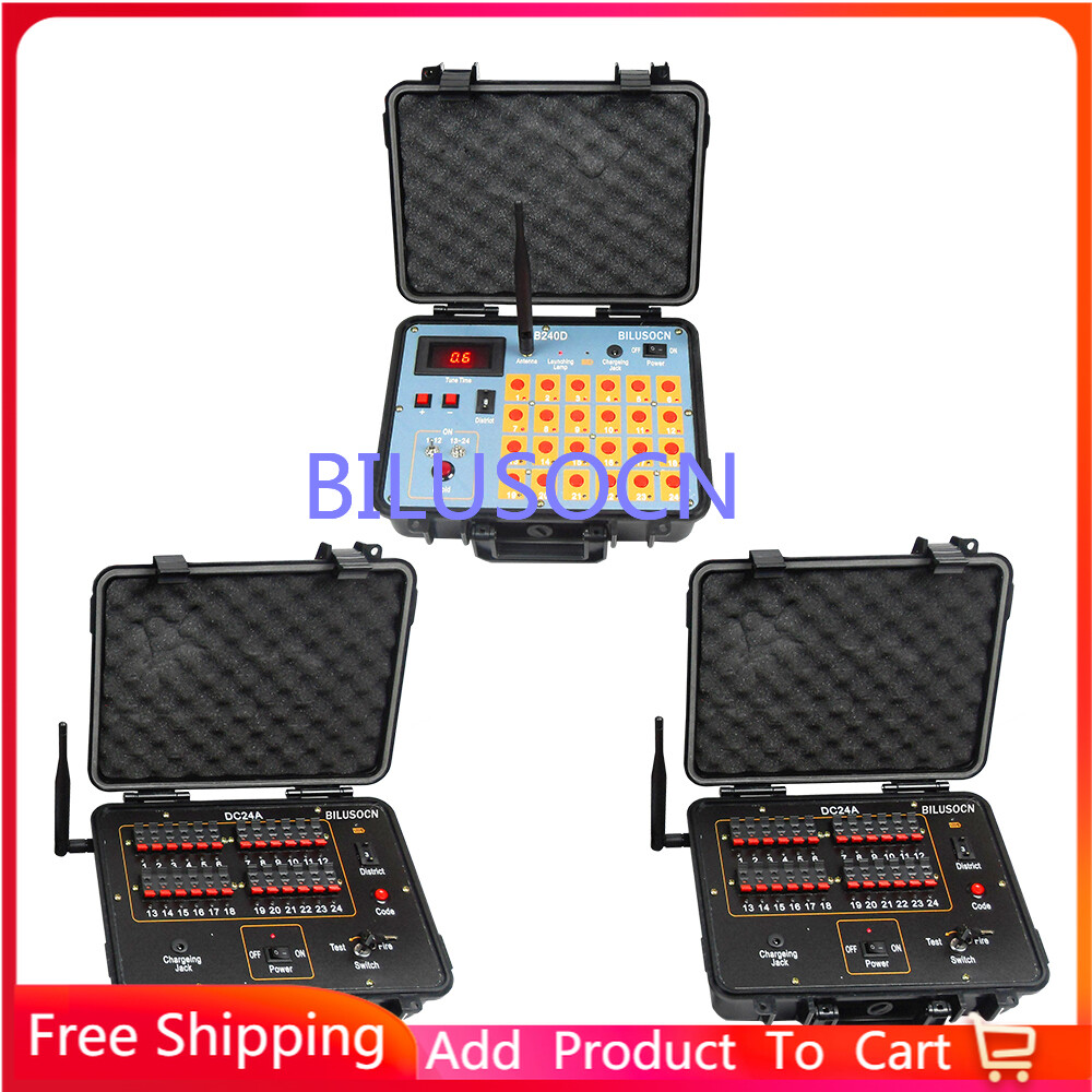 DHL shipping+48 Channel fireworks firing system+300M Remote+2400cues transmitt
