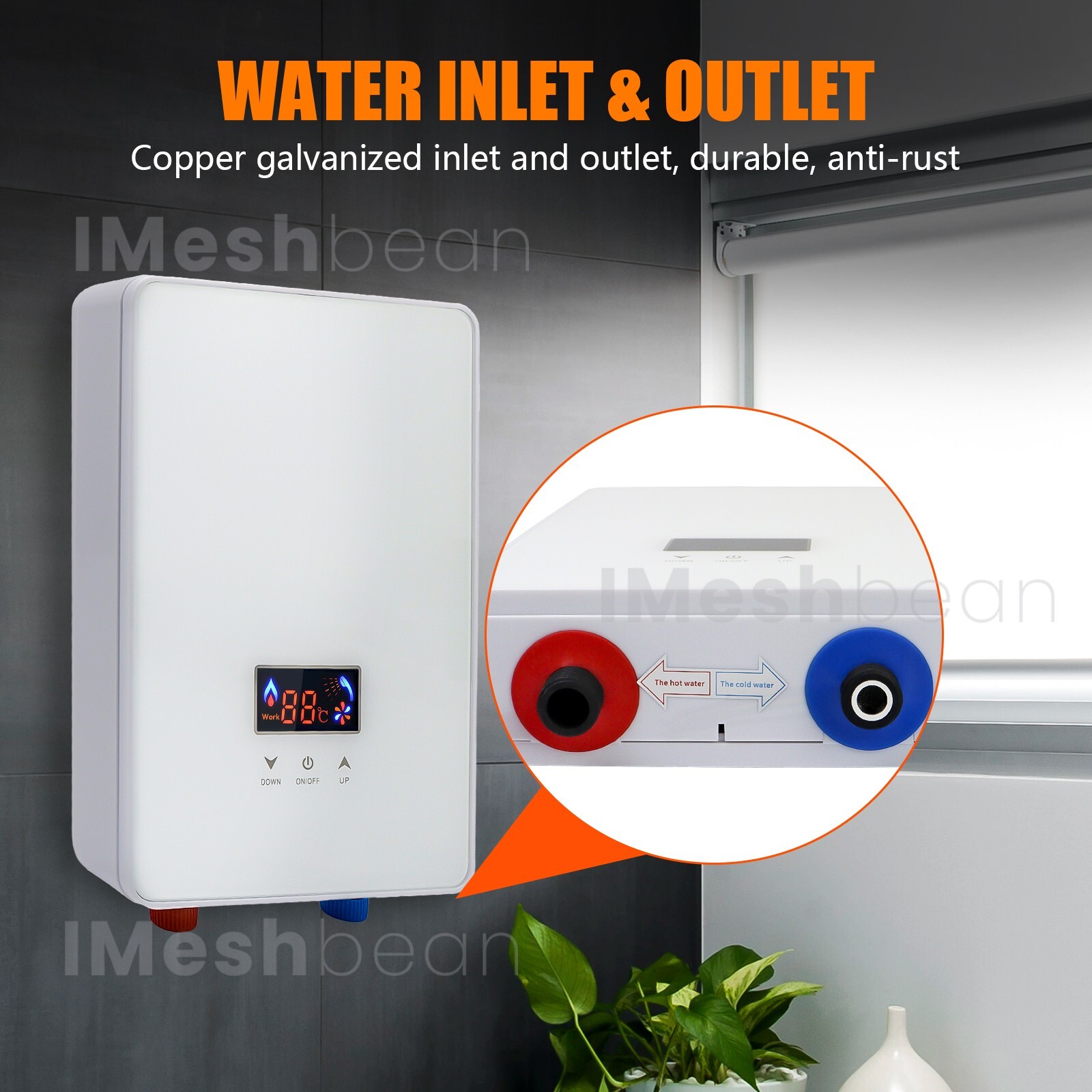 6500W Tankless Electric Hot Water Heater Instant Boiler On Demand Whole House