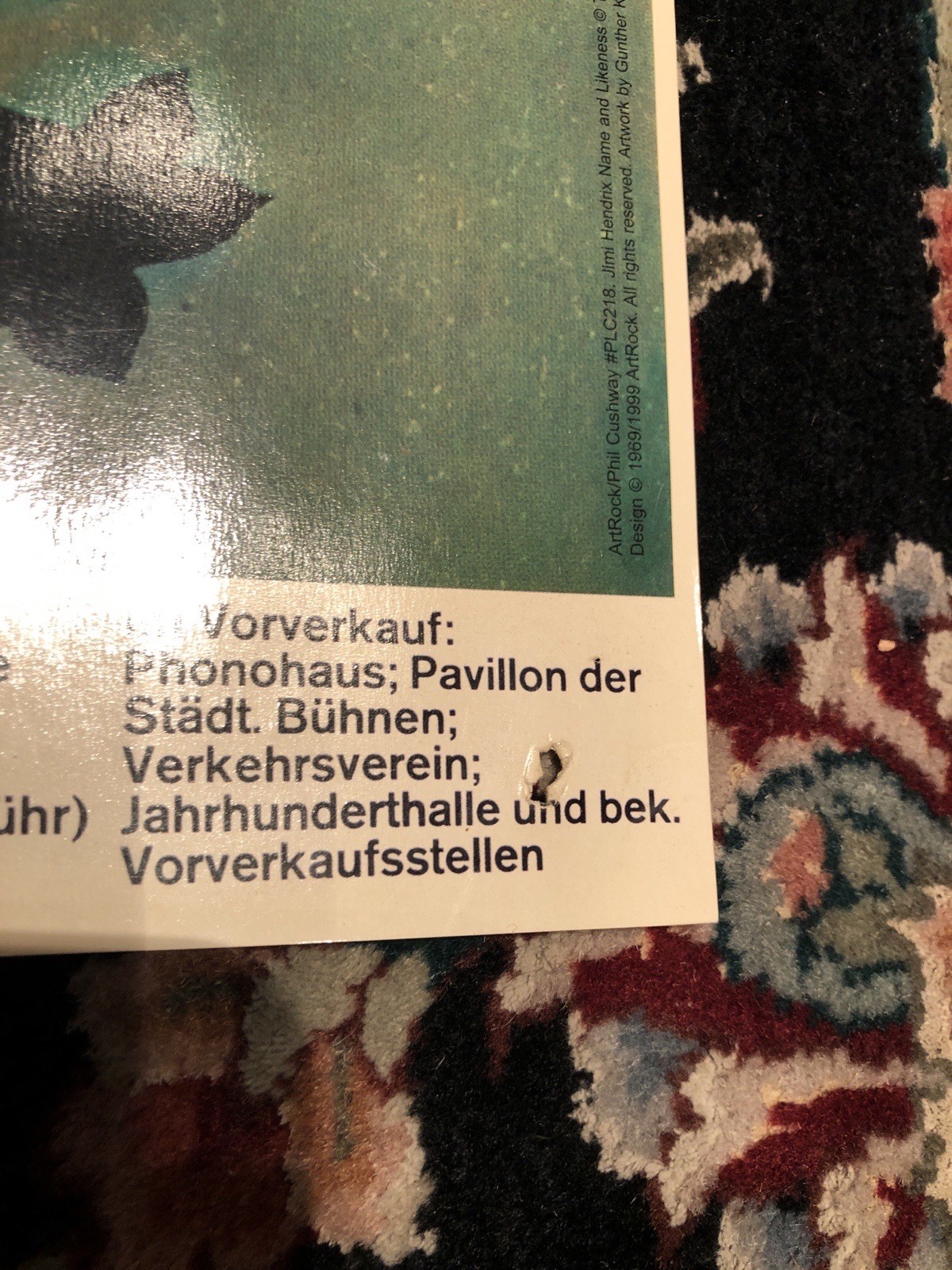 Jimi Hendrix - Presented by Lippmann + Rau - German Concert Poster Litho NICE!