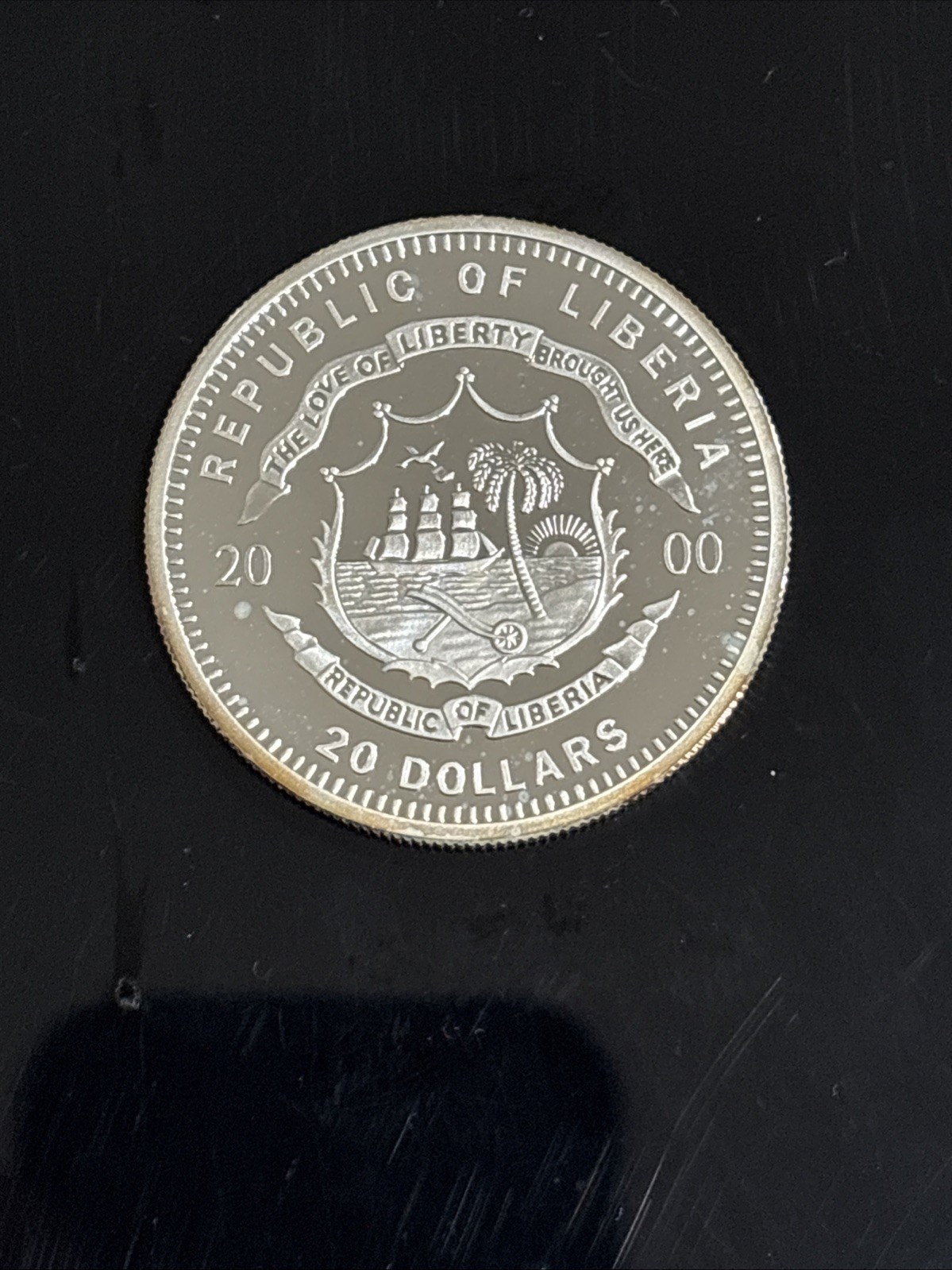 $20 Stonewall Jackson .999 Fine Silver Liberia Made In Germany 2000