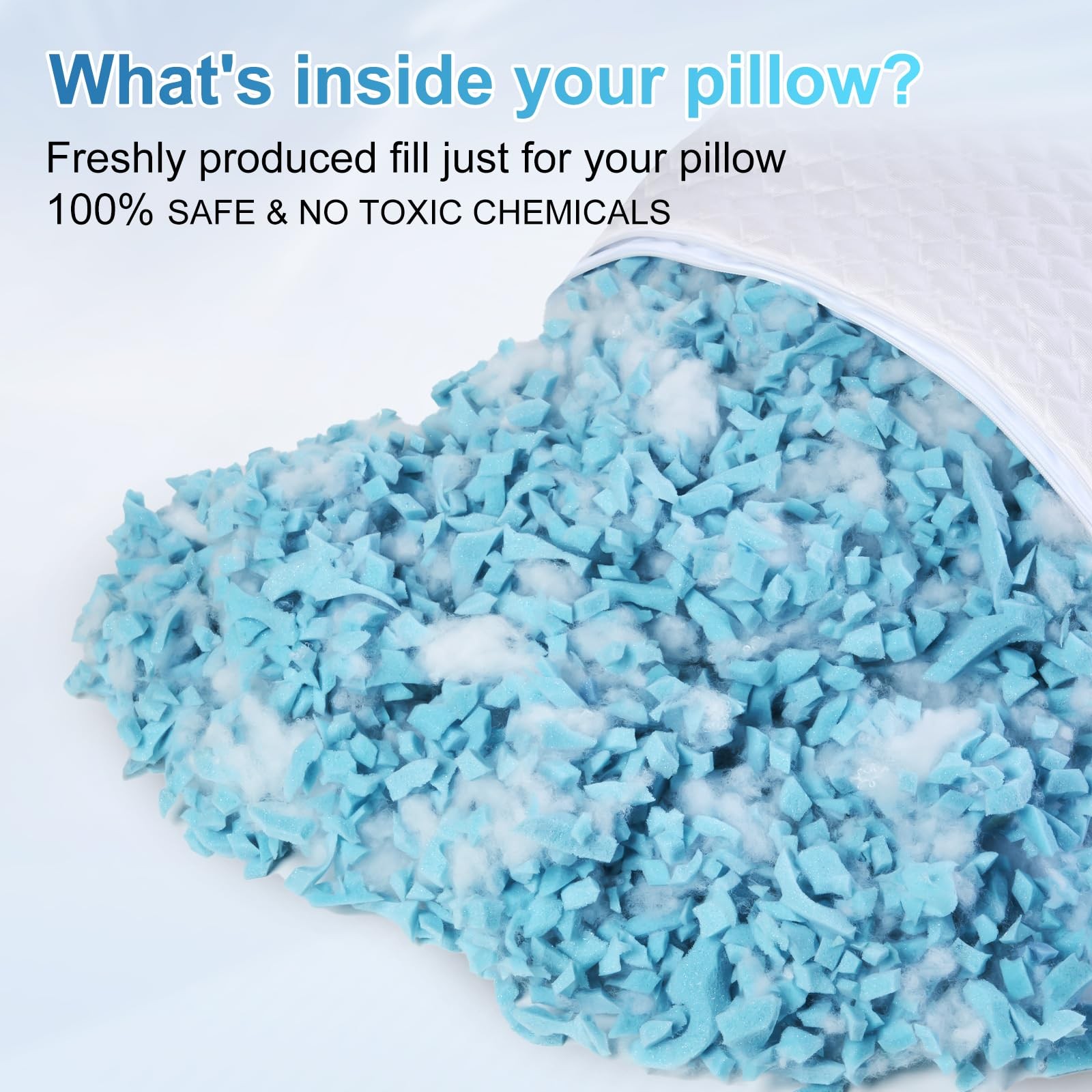 NTCOCO Cooling Bed Pillows King Size Pack of 2 for Sleeping Shredded Memory Foam