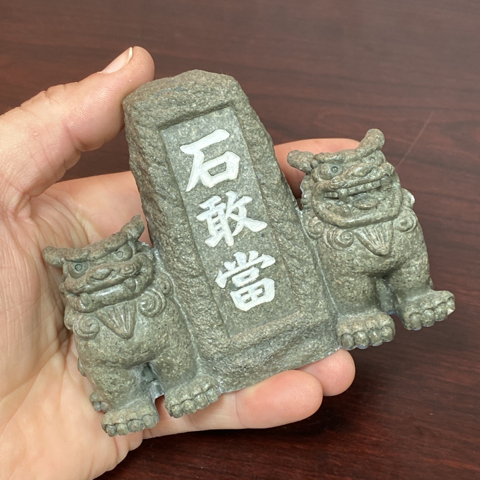 Shisa Ishiganto Lion Dog Statue Traditional Amulet Figure Mini Okinawa Japan