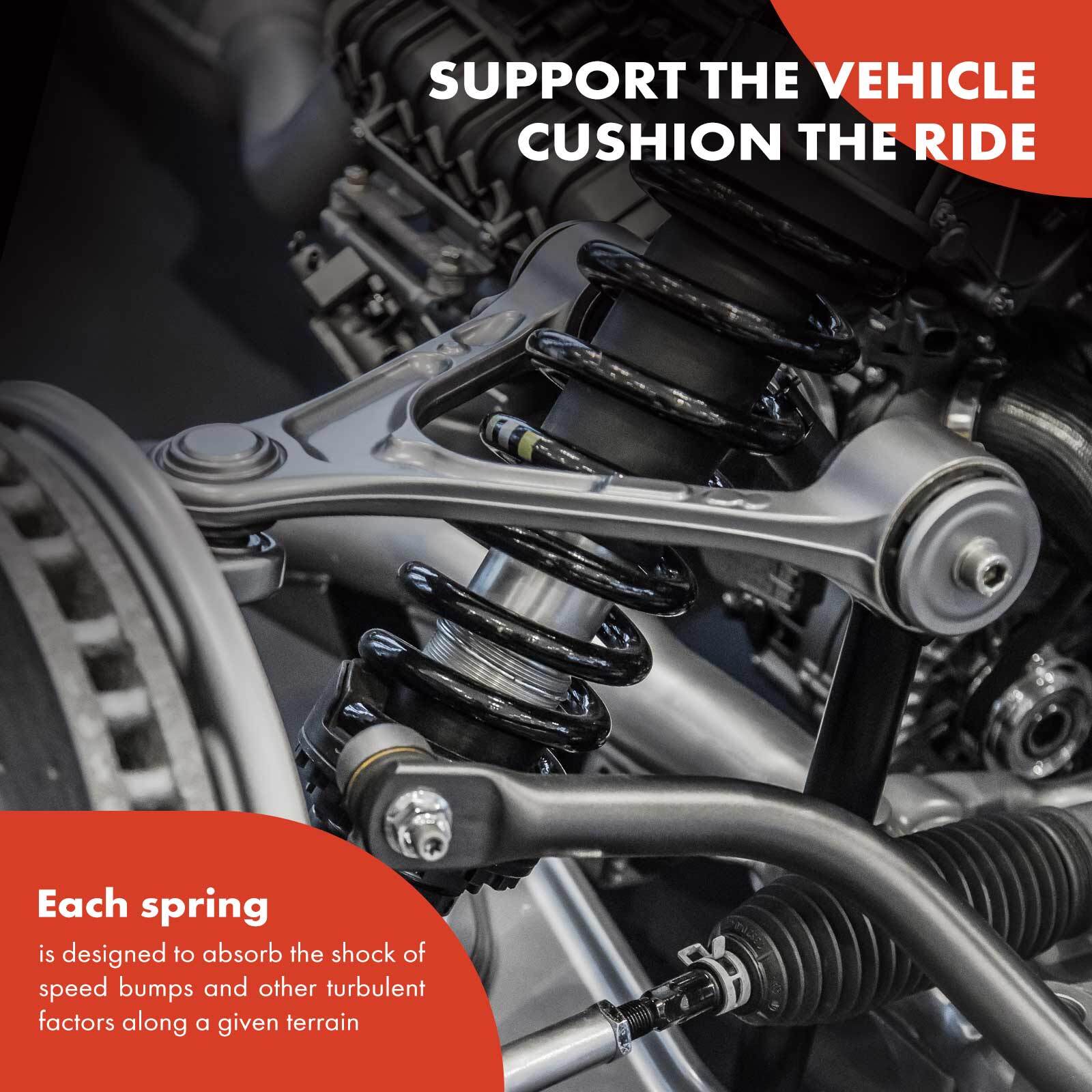 2pcs Rear LH & RH Coil Spring Set for Toyota Sienna 2004-2010 3.3L 3.5L Van FWD