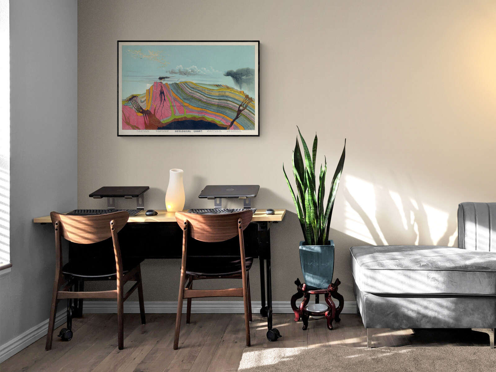 1893 Vintage Geological Science Chart Art Print by Geologist Levi Yaggy - 24x36