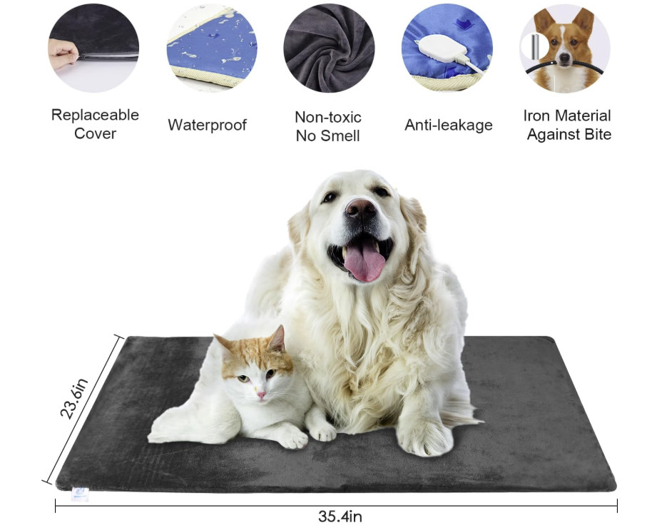 Large Pet Heating Pad Electric Blanket Waterproof Mat Warmer Washable Dog Cats
