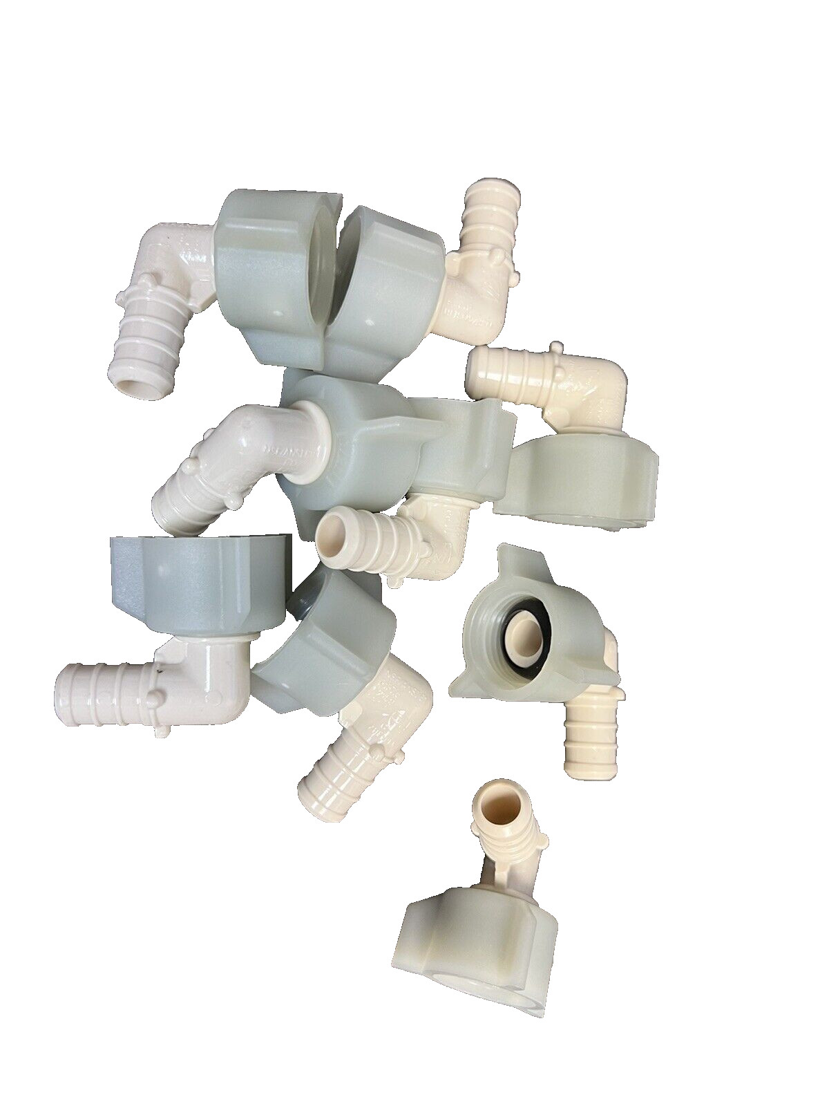 (10 PACK) Lead Free Pex Poly Alloy Swivel Elbow 1/2 FPT W/ Plastic Nut Camper