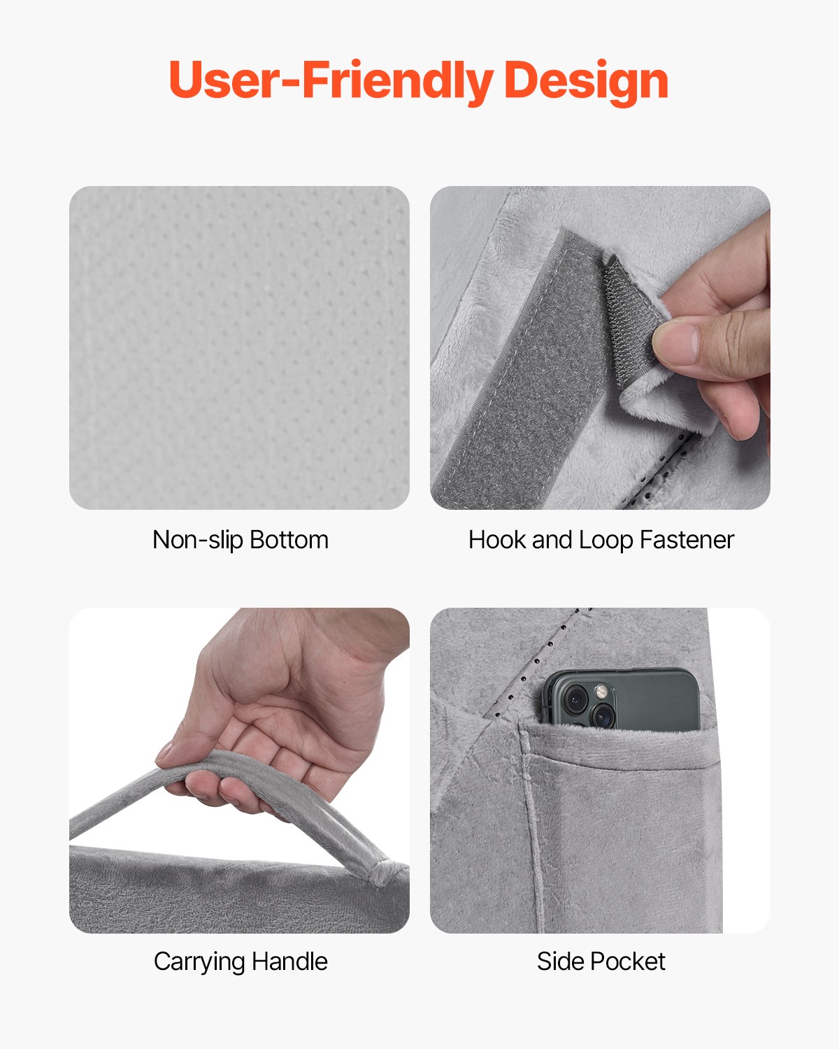 VEVOR Orthopedic Bed Wedge Pillow 4 Pcs Adjustable for Back Leg Neck Sleep GERD