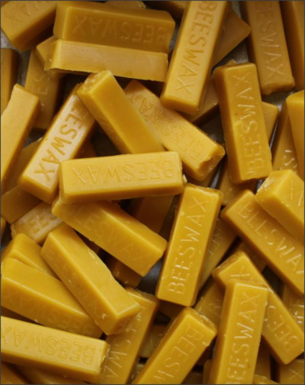 4 -1 OZ BARS OF REAL 100% PURE AMERICAN BEESWAX FILTERED NEVER CUT OR DYED