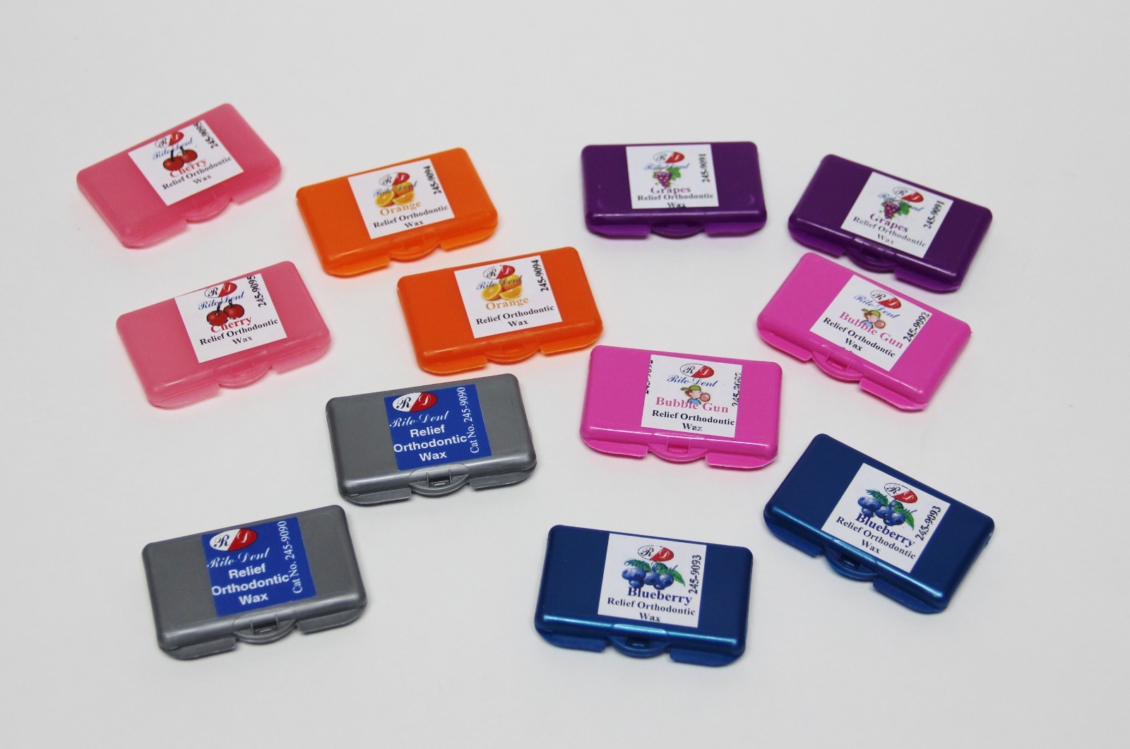 ORTHODONTIC DENTAL RELIEF WAX FOR BRACES GUM IRRITATION ASSORTED FLAVORS 12PK