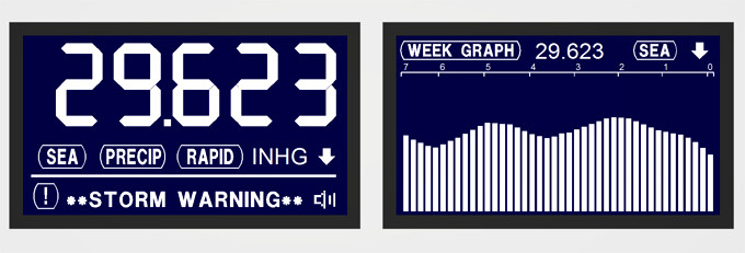DBX2 DESKTOP PRECISION DIGITAL BAROGRAPH BAROMETER BLACK - STANDARD CALIBRATION