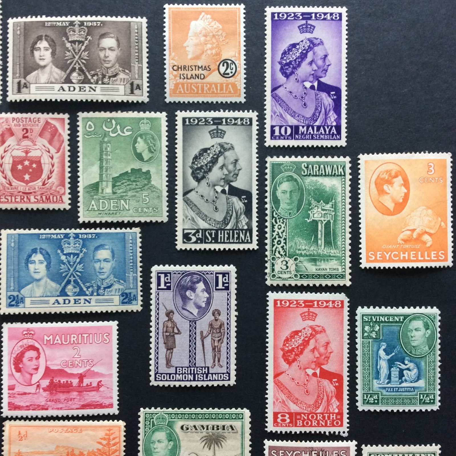 BroadviewStamps British colonies 33 stamps MH F-VF