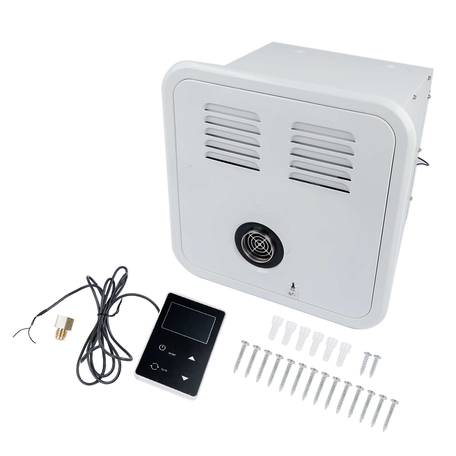 RV Water Heater 55000 BTUs RV Instant Hot Water Heater DC 12V for All RVs White