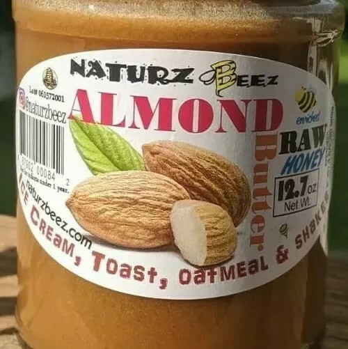 RAW HONEY w/ ALMOND BUTTER 12.7oz / 360g YUMMY!!!