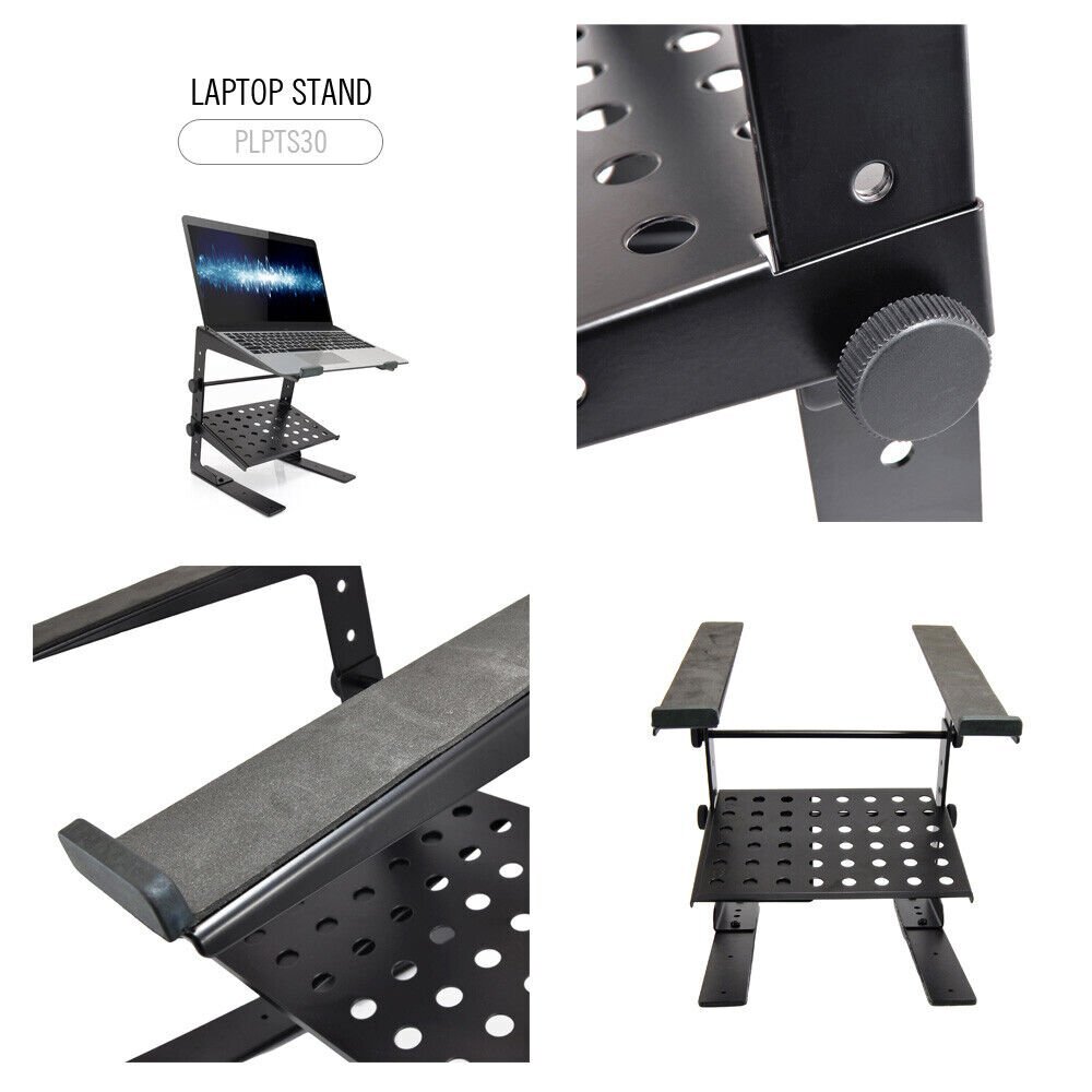 Pyle Pro Laptop Stand for DJ with Flat Bottom Legs PLPTS30