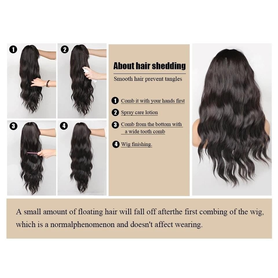 Heat Resistant Synthetic Hair Costume Wig With Bangs Choc Brown Long Straight