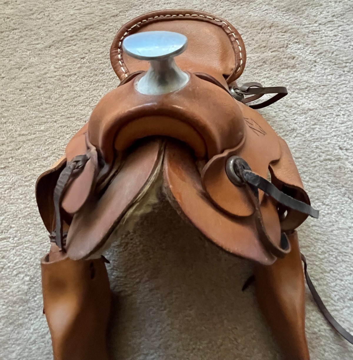 Miniature Western Saddle Salesman Sample Vintage Seat Length 9.5 Inches Ranch