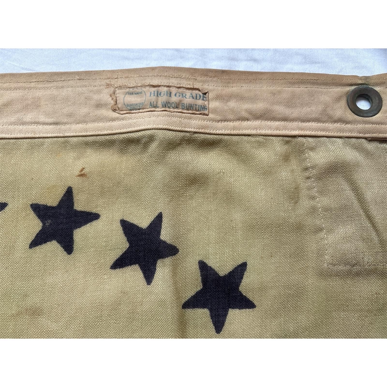 Authentic WWII American USA Coast Guard Wool Ensign with Provenance -World War