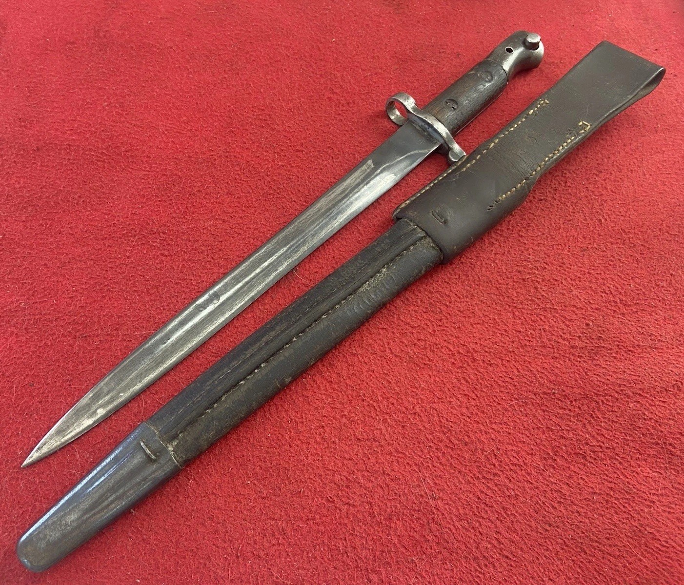 Rare Wilkinson English Pattern 1903 Bayonet Knife W/ Leather Scabbard Nice!