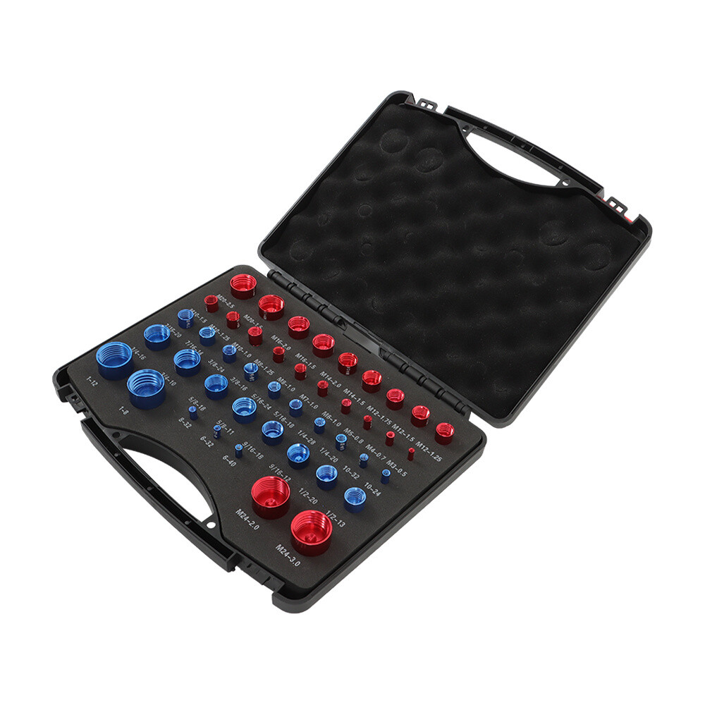 44PCS Nut and Bolt Thread Checker Identifier Thread Gauges (23Inch & 21Metric)