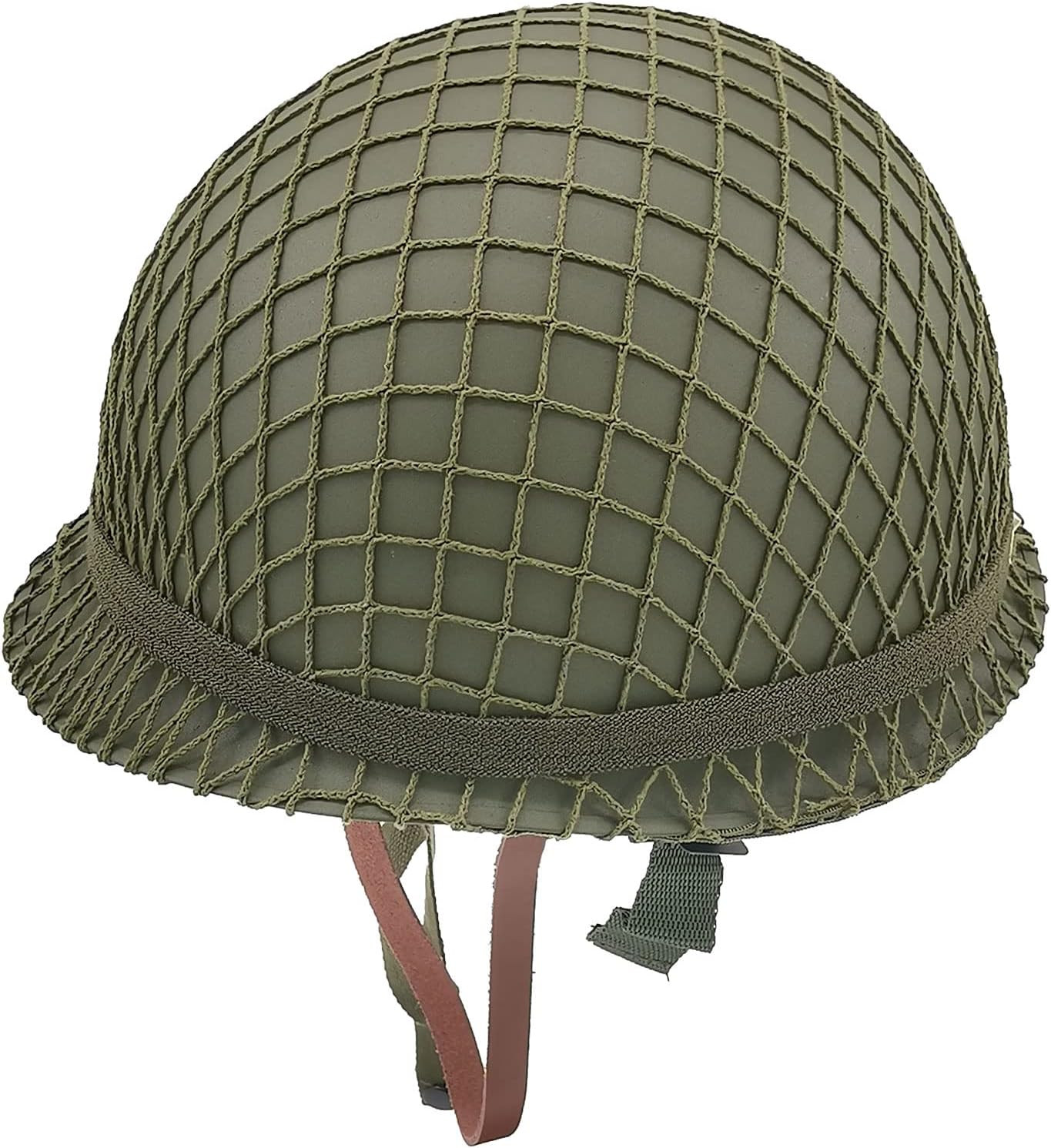 WWII US Army M1 Helmet, WW2 Gear, WW2 Helmet Metal Steel Shell Replica with Net/