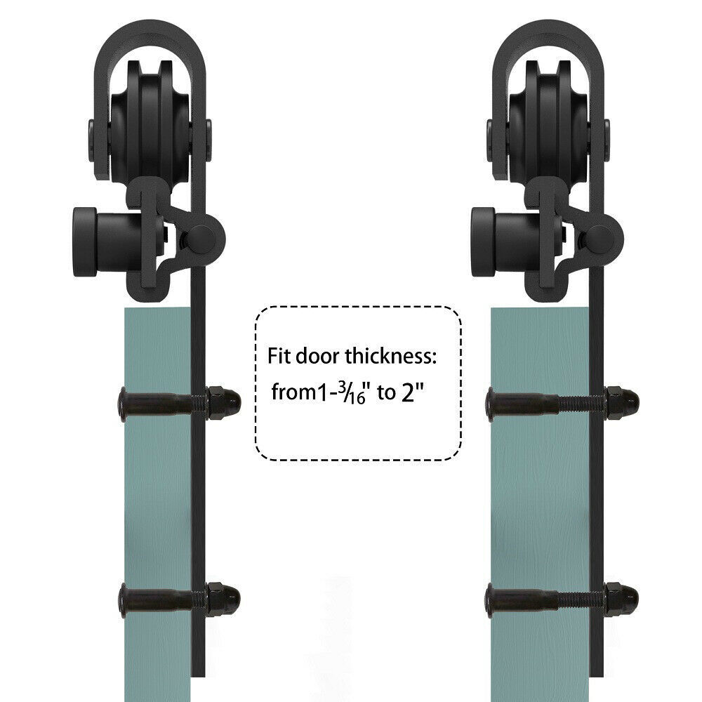 6.6 FT Heavy Duty Sliding Barn Door Hardware Track Kit for 36"~40" Single Door