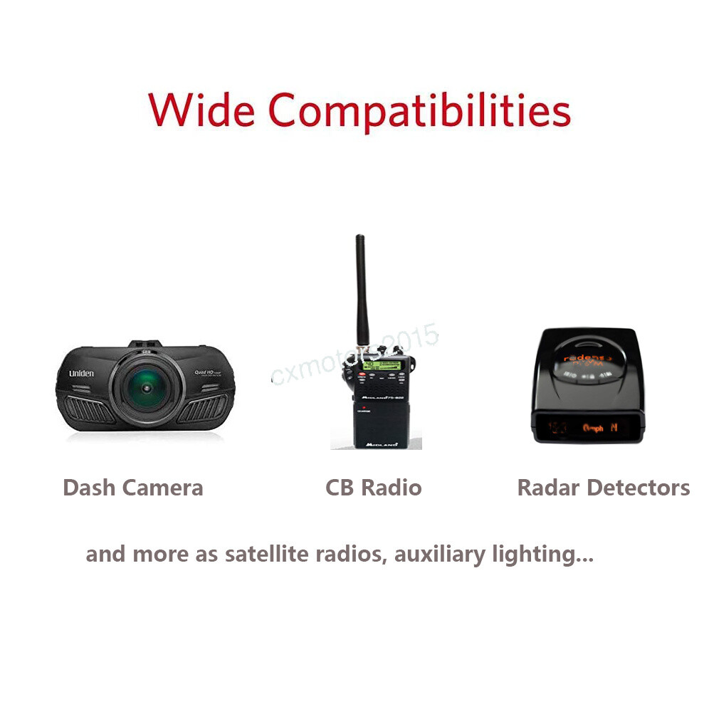 12 Volt Power Cigar Outlet Adapter for 2002-2021 DODGE RAM 1500 2500 CB Radio