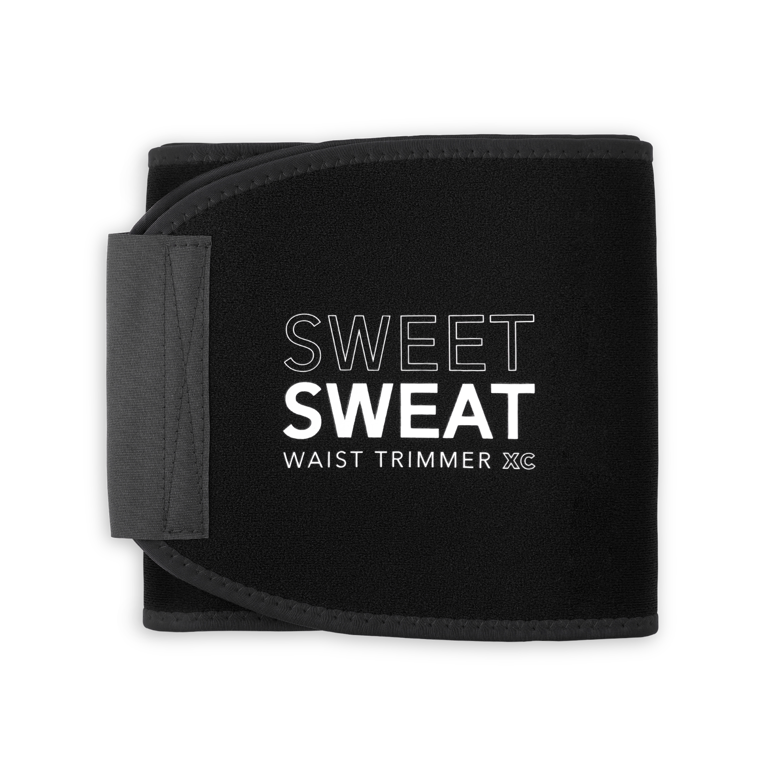 Sweet Sweat Premium Waist Trimmer eXtra Coverage - Black White XXL (60 x 11in)
