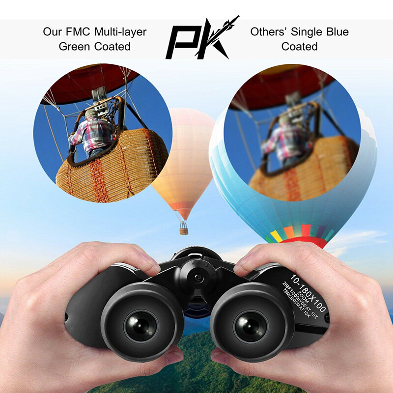 180x100 Military Zoom Powerful Binoculars Day/Low Night Hunting Camping Outdoor