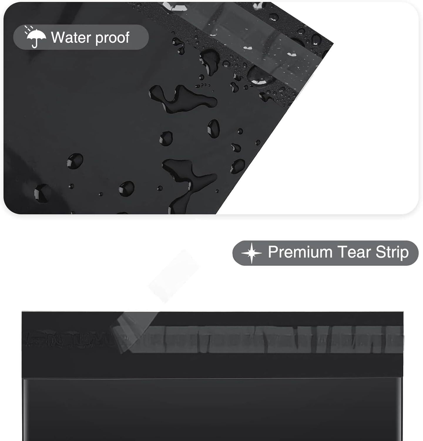 100-1000 Poly Mailers Shipping Envelopes Bags Black 9x12 10x13 12x15.5 14.5x19