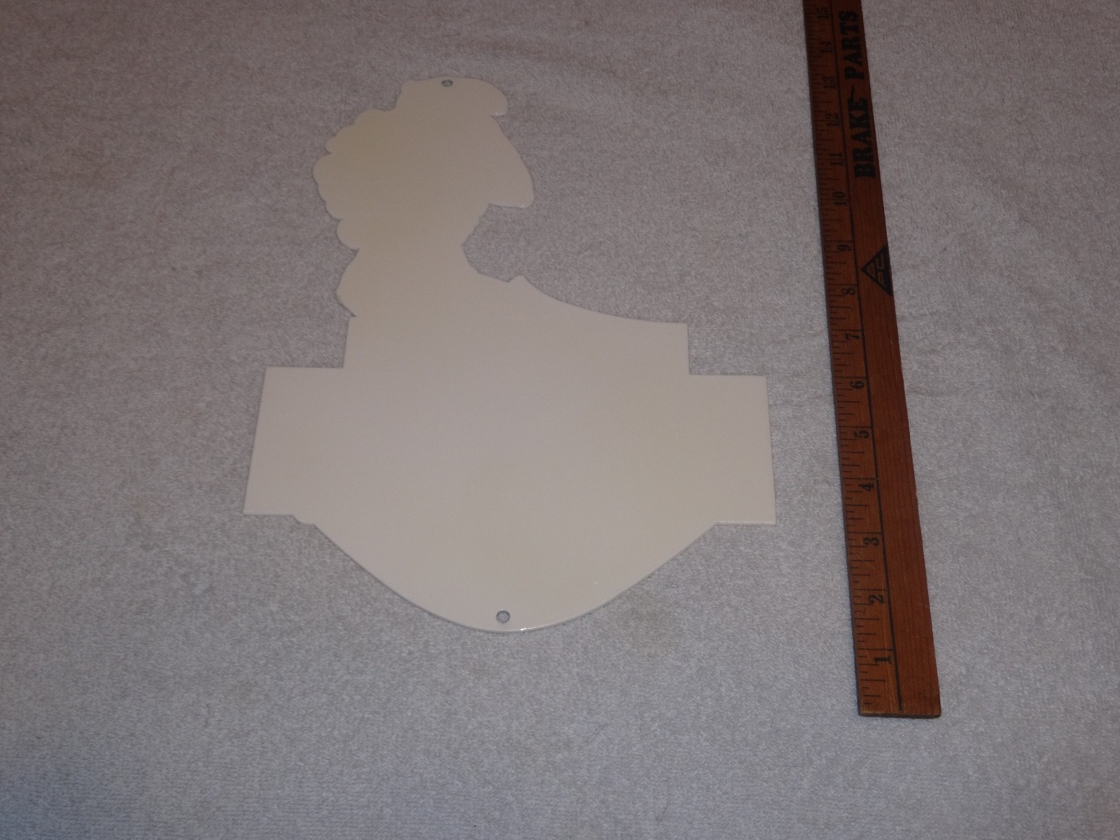 VINTAGE HARLEY DAVIDSON MOTORCYCLE WOMAN 👩 12" MOTOR CYCLE GASOLINE & OIL SIGN