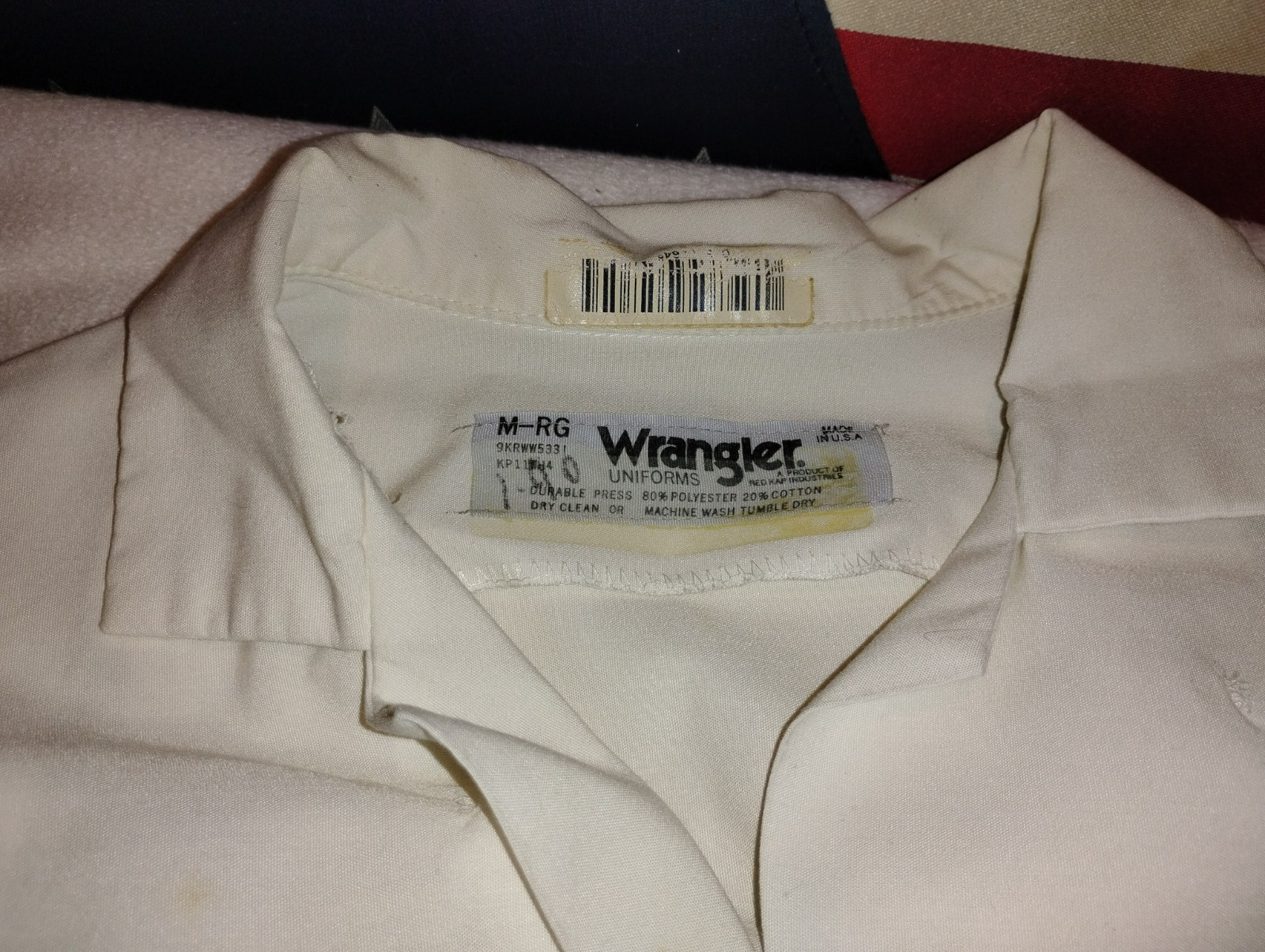 VINTAGE HOSPITAL UNIFORM SHIRT WRANGLER PSYCH WARD MOVIE PROP HOLLOWEEN COSTUME