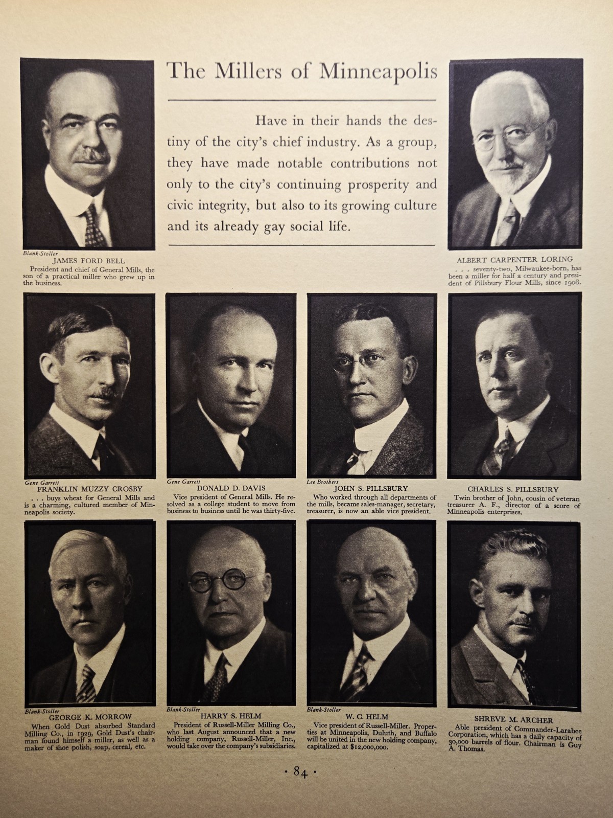 1930 The Millers of Minneapolis Magazine Illustration - Pillsbury General Mills