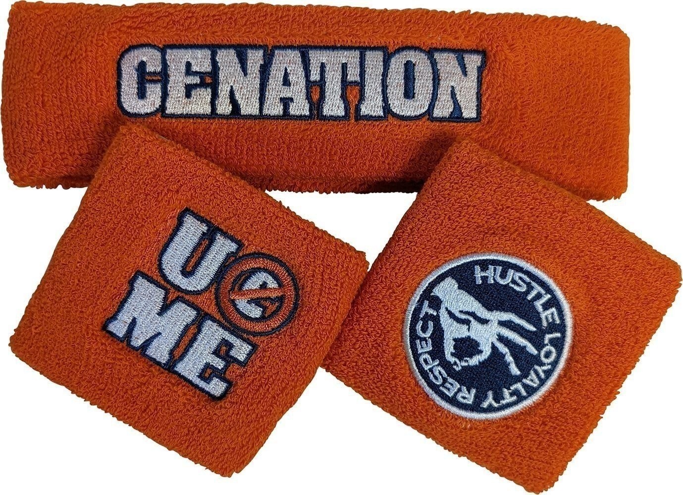 JOHN CENA Orange Cenation U Can't See Me Headband Wristbands Set